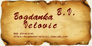 Bogdanka Velović vizit kartica